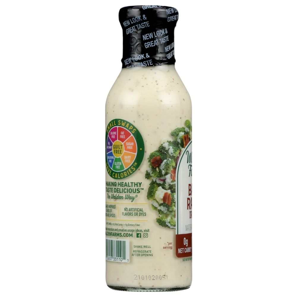 WALDEN FARMS: Bacon Ranch Zero Calorie Dressing, 12 fo
