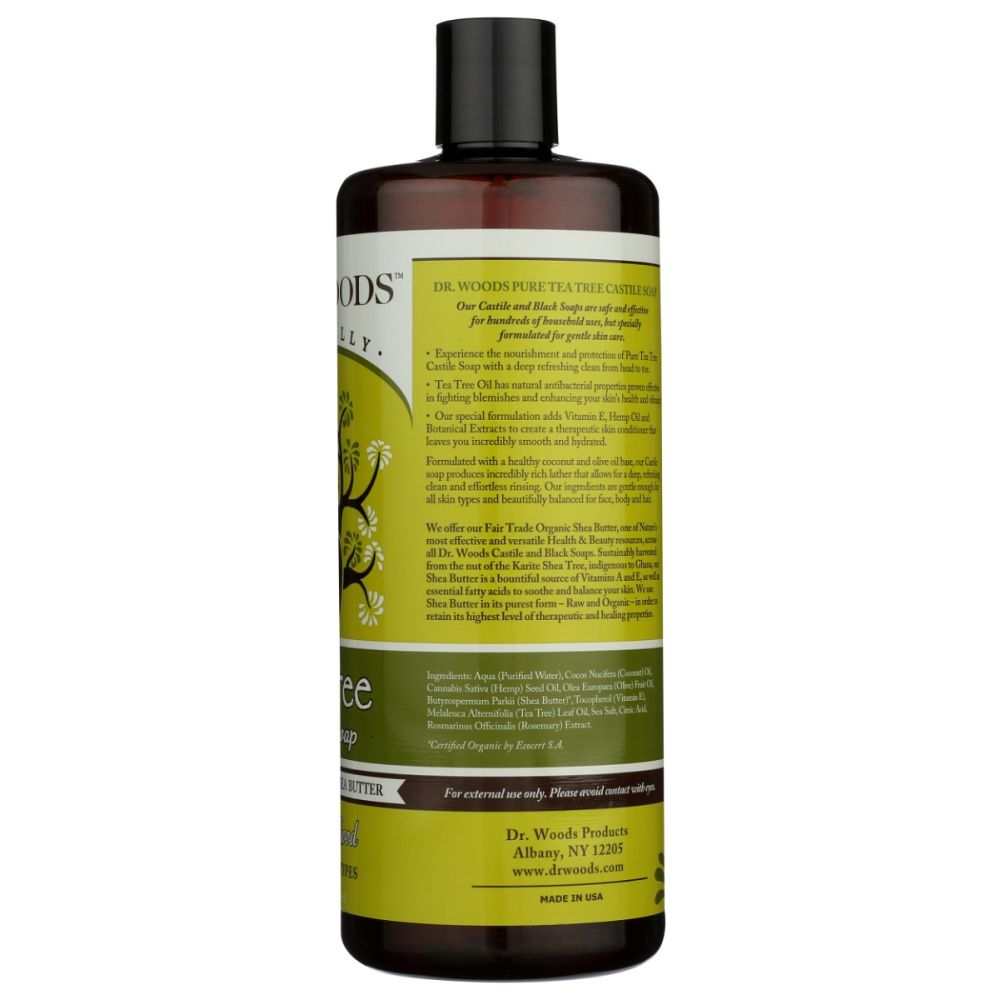 DR WOODS: Tea Tree Castile Soap, 32 oz
