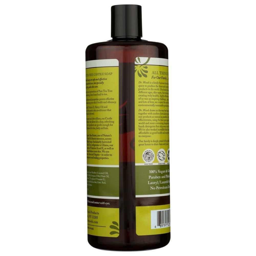 DR WOODS: Tea Tree Castile Soap, 32 oz