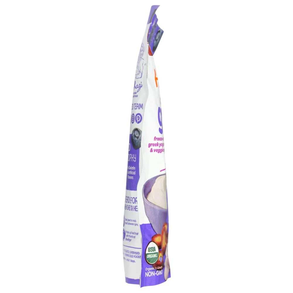 HAPPY BABY Blueberry & Purple Carrot Greek Yogis | Organic Baby Snacks 1oz