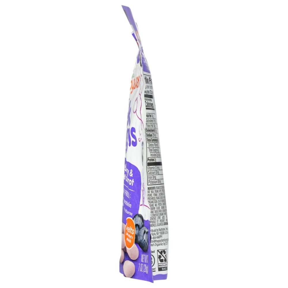 HAPPY BABY Blueberry & Purple Carrot Greek Yogis | Organic Baby Snacks 1oz
