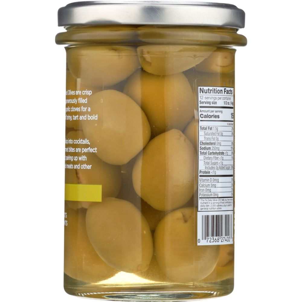 DELALLO: Garlic Stuffed Olives Jar, 5.8 oz