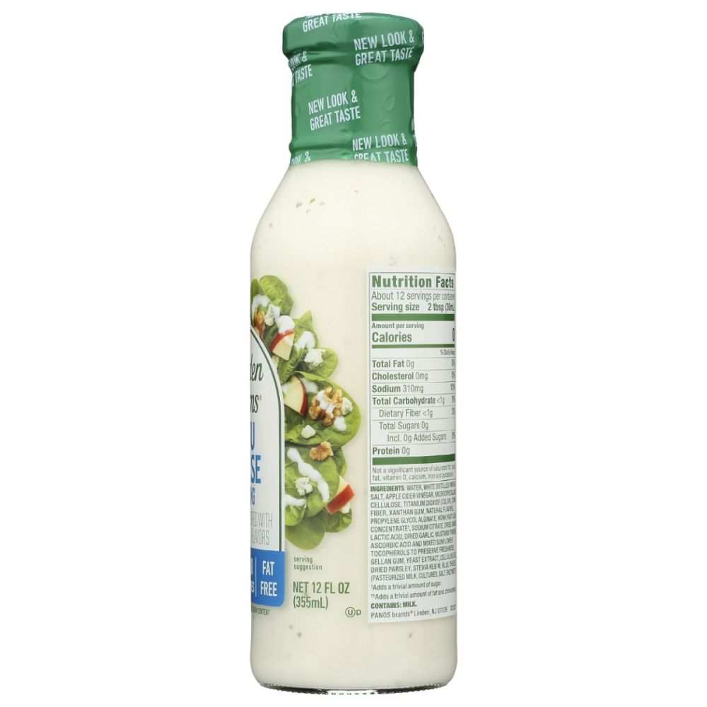 WALDEN FARMS: Bleu Cheese Zero Calorie Dressing-12fl oz|Tangy Delicious
