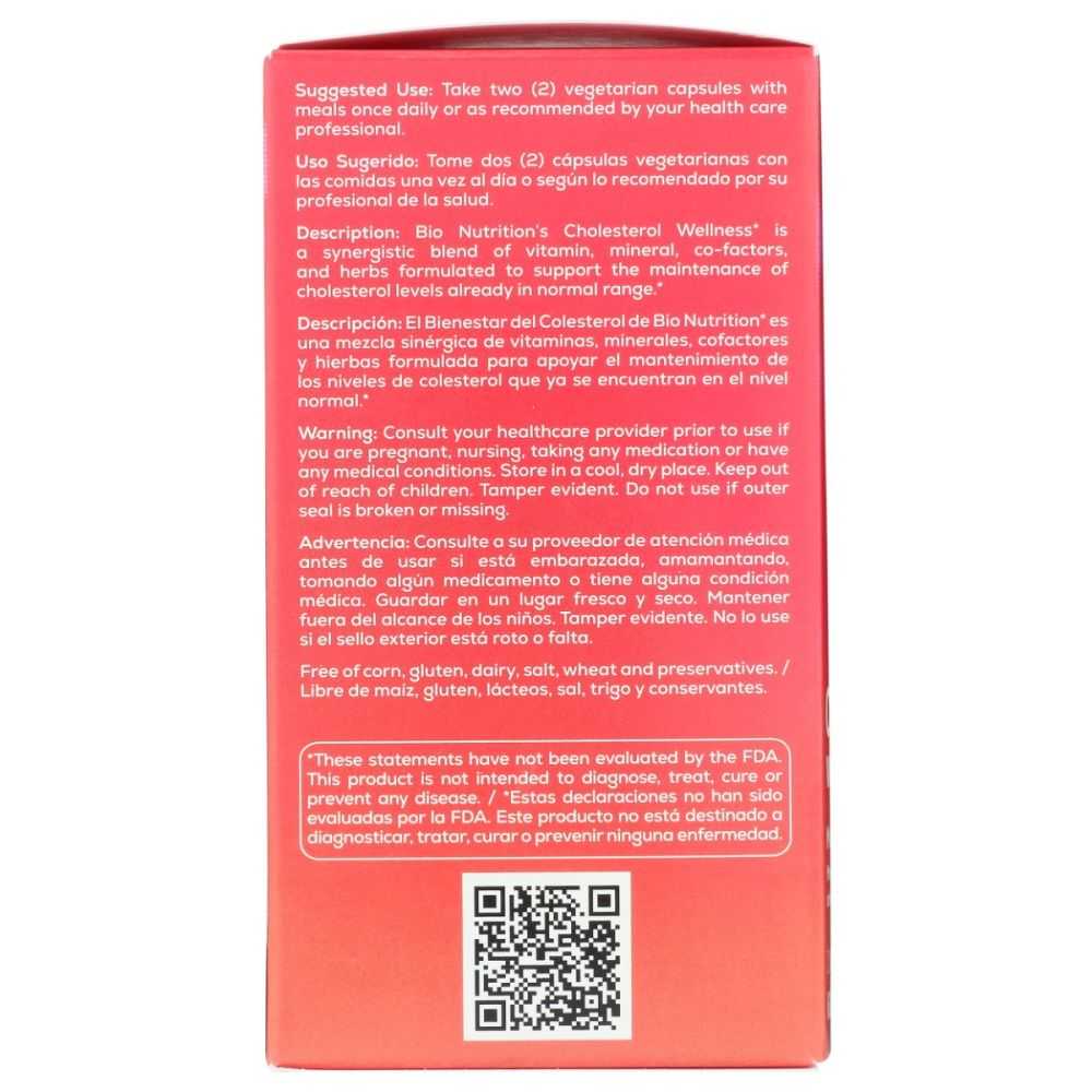Bio Nutrition Cholesterol Wellness - Support Normal Cholesterol Levels