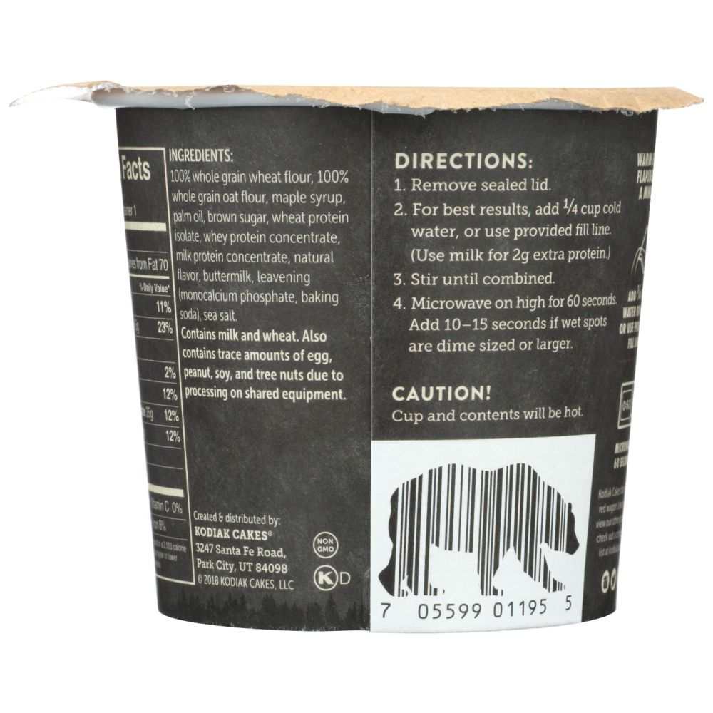 KODIAK Buttermilk & Maple Flapjack Cup-Protein-Packed Breakfast 2.15oz