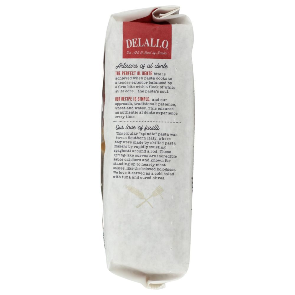 DELALLO: Organic Whole Wheat Fusilli Pasta No.27, 16 oz