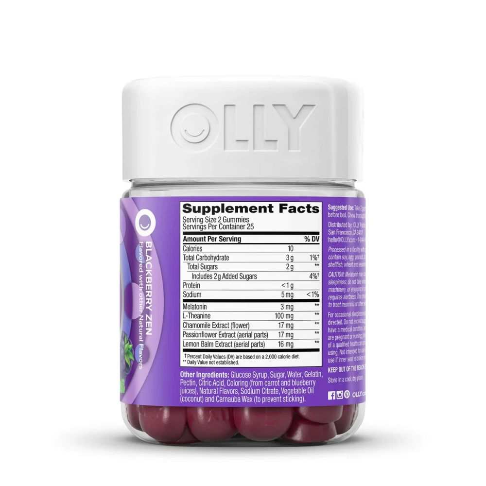 OLLY: Supplement Restful Sleep Gummy, 50ea for Better Sleep|Relaxation
