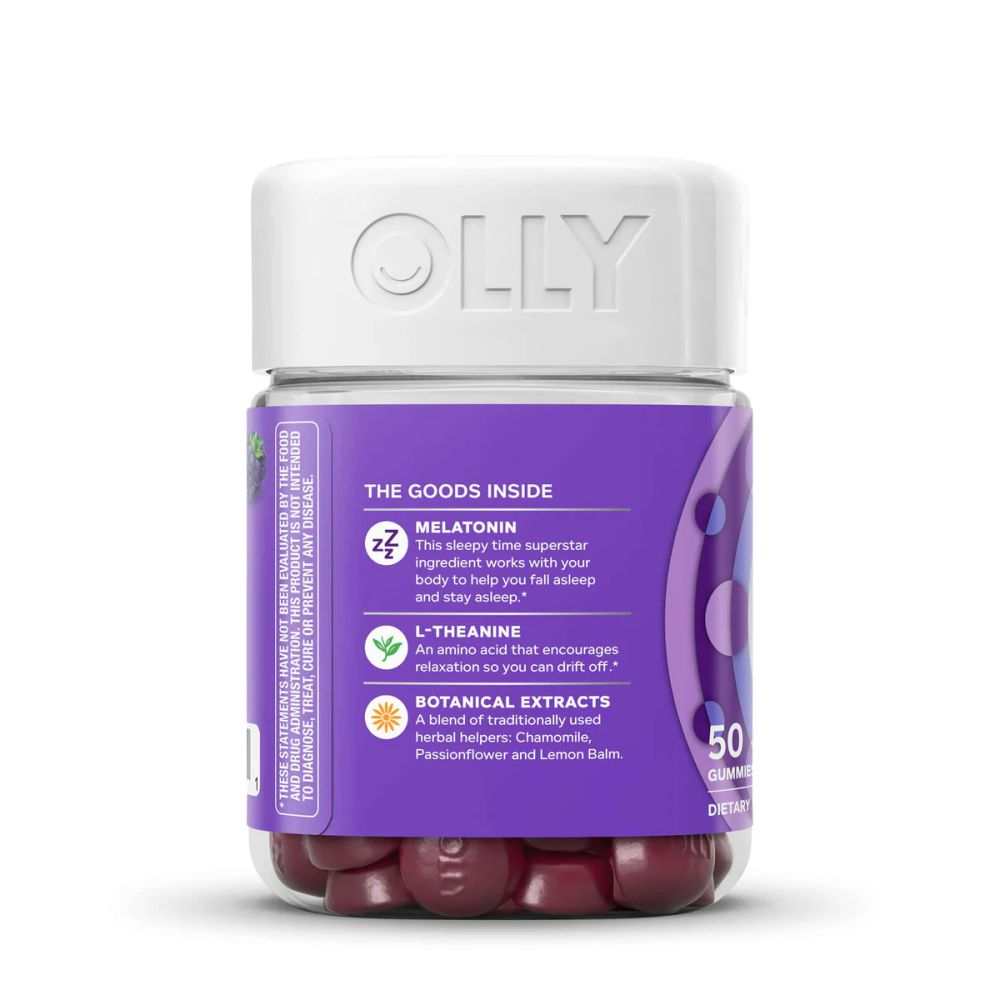 OLLY: Supplement Restful Sleep Gummy, 50ea for Better Sleep|Relaxation