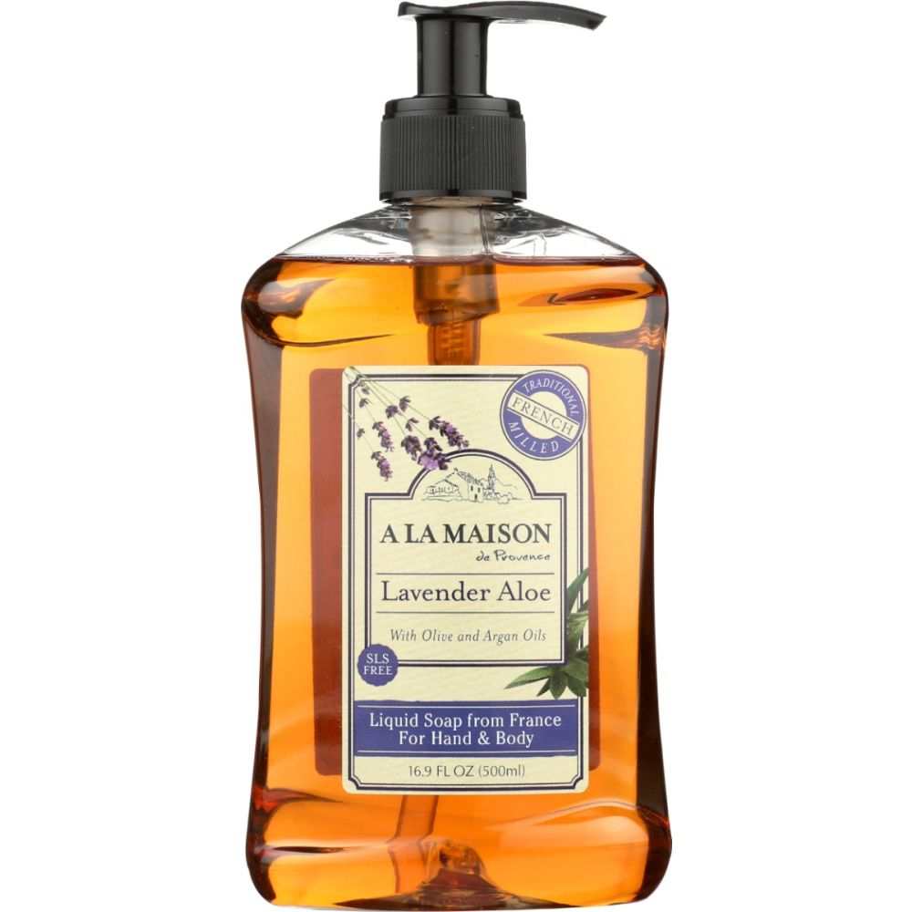Lavender Aloe Liquid Hand Soap - Traditional French Milled Recipe 16oz