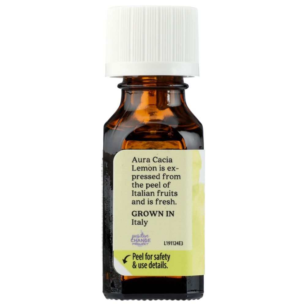 AURA CACIA: Lemon Essential Oil, 0.5 oz