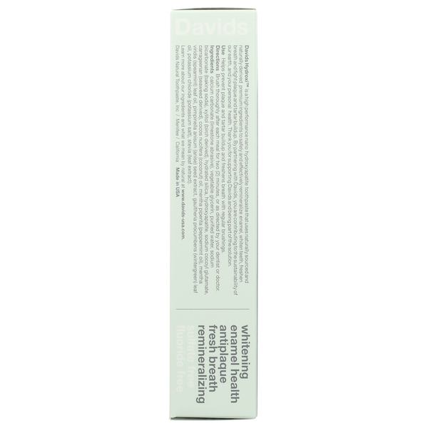 DAVID Kids+Adults W/Nano-Hypdroxyapatite Toothpaste, Mild Mint,