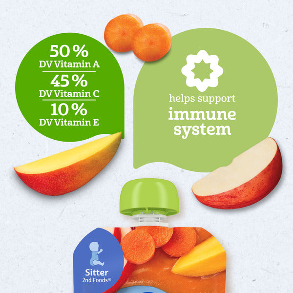Gerber Stage 2 Baby Food Organic Carrot Apple Mango Baby Food Pouches Puree
