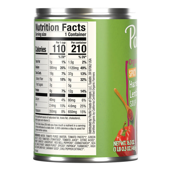 Pacific Foods Organic Spicy Harissa Lentil Soup