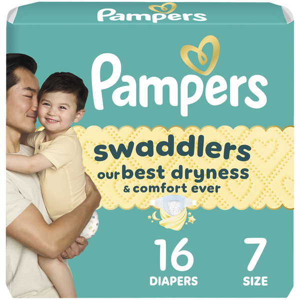 Pampers Swaddlers Diapers, Size S7
