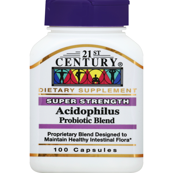 21ST Century Probiotic Blend, Acidophilus, Super Strength, Capsules