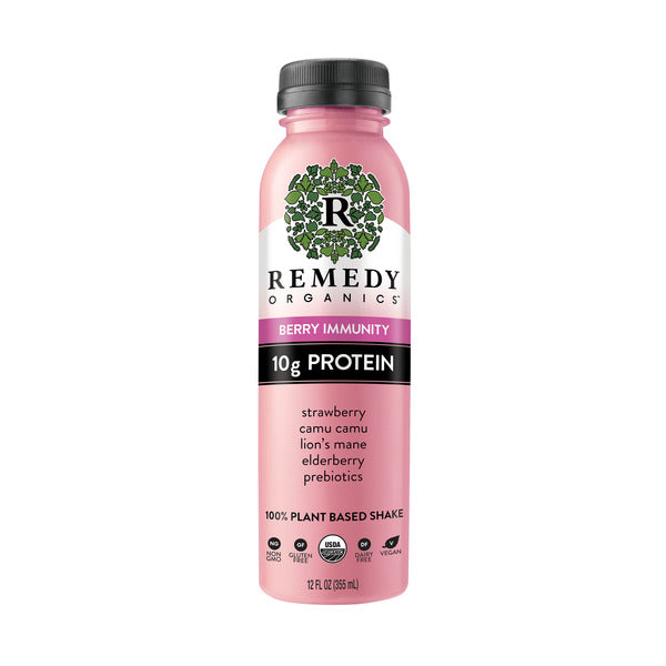 Remedy Organics Berry Immunity Plant-Based Protein Shake, Ready-to-Drink