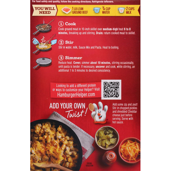 Hamburger Helper Pasta Meal Kit, Bacon Cheeseburger