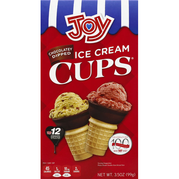 Joy Ice Cream Cups, Chocolate Dipped