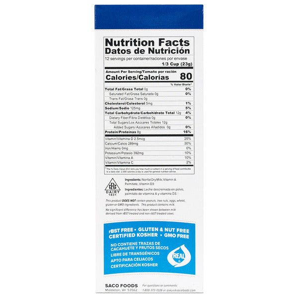 Saco Pantry Mix'n Drink Instant Skim Milk