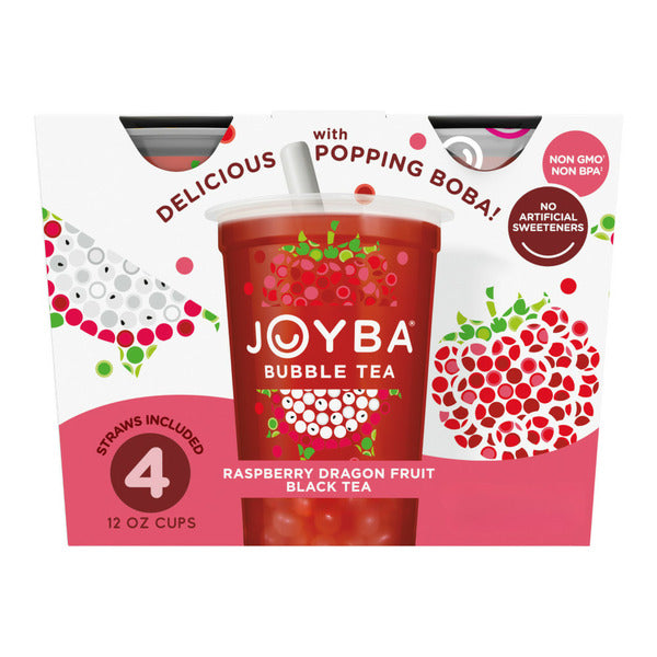 Joyba Raspberry Dragonfruit Black Bubble Tea