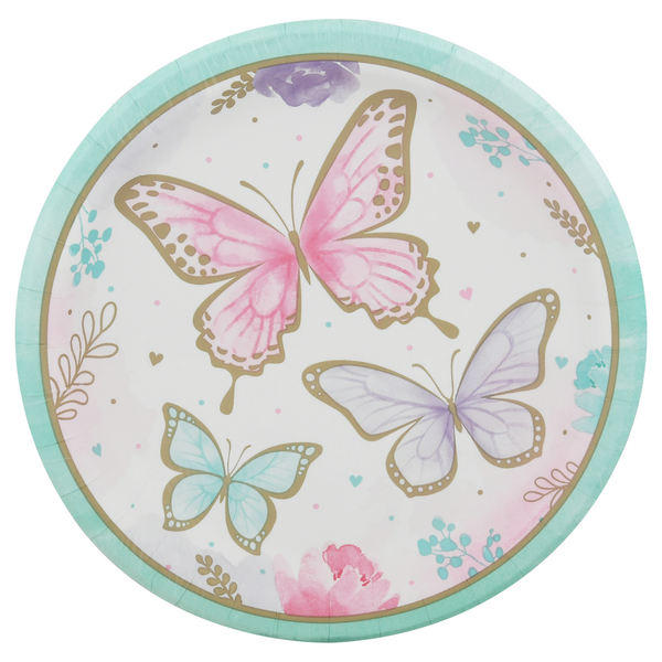 Party Creations Plates, Butterfly Shimmer, Brillance