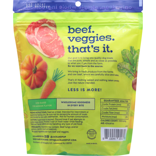 Jack & Pup Oven Baked Just Beef & Veggies Dog Treats