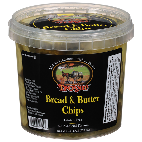 Troyer Pickles, Bread & Butter Chips