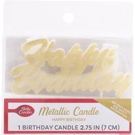 Betty Crocker Metallic Candle, Happy Birthday, 2.7...
️