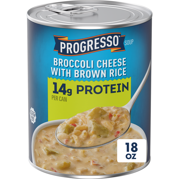 Progresso Protein Broccoli Cheese With Brown Rice Canned Soup