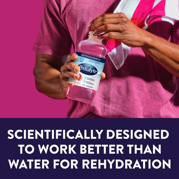 Pedialyte Electrolyte Drink / Hydration for Kids & Adults / Strawberry, 1 Liter