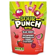 Sour Punch Rad Reds Chewy Fruity Candy, Resealable Bag