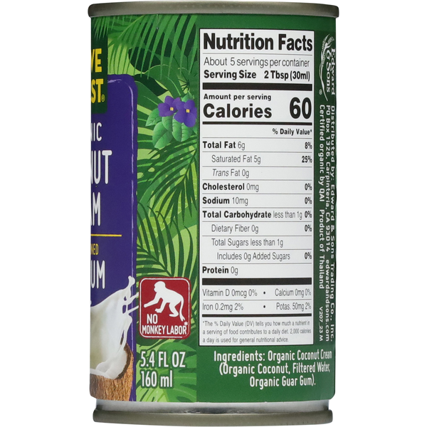 Native Forest Organic Premium Unsweetened Coconut Cream
