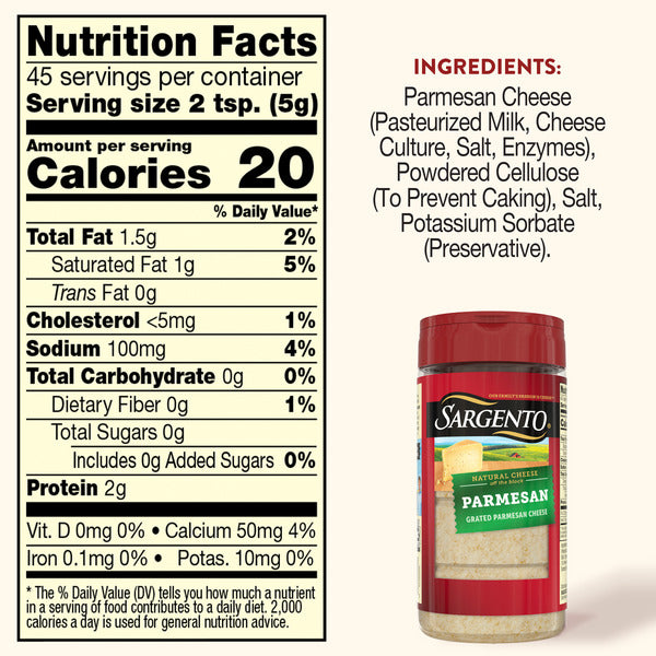 Sargento Natural Parmesan Grated Cheese