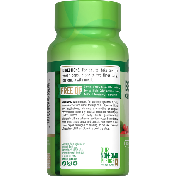 Nature's Truth Berberine Ceylon Cinnamon Complex 50 Capsules
