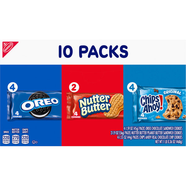 Oreo Cookie Variety Pack, Snack Packs 16.36 oz