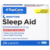 TopCare Sleep Aid, Nighttime, 25 mg, Caplets️
