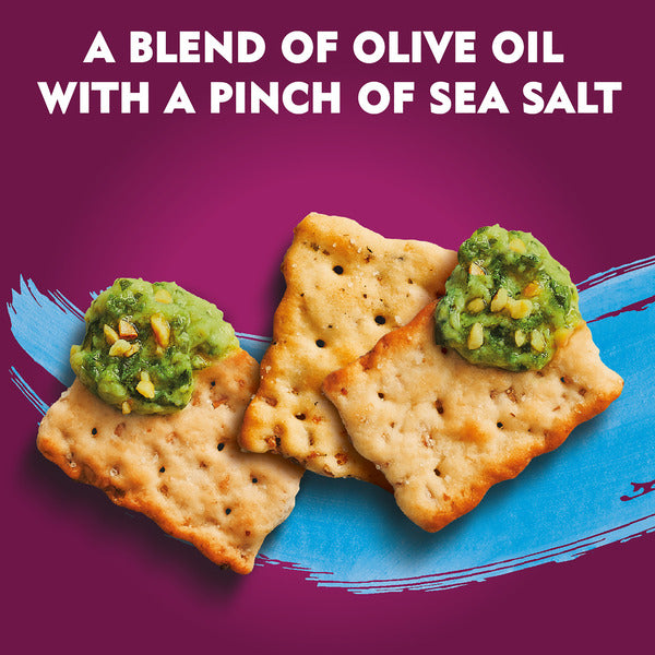 Toasteds Flatbreads Sea Salt and Olive Oil Crackers, Party Snacks, 8.7 oz