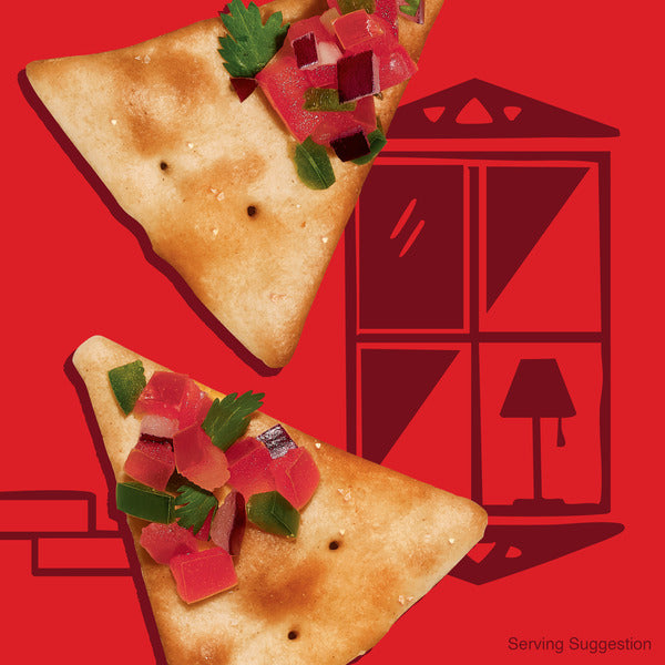 Town House Pita Sea Salt Oven Baked Crackers, Salty Snacks, Family Size, 15 oz