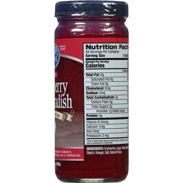 Silver Spring Horseradish, Cranberry, Tangy
