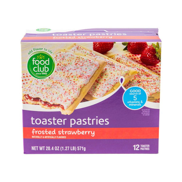 Food Club Frosted Strawberry Toaster Pastries