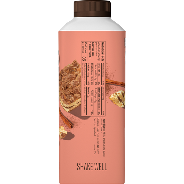 Chobani Coffee Creamer, with Real Cream, Cinnamon Coffee Cake