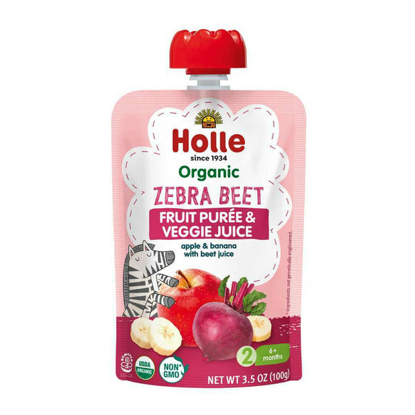 Holle Organic Fruit & Veggie Puree - Zebra Beet