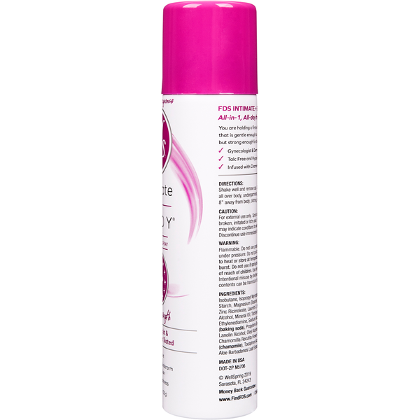 FDS Deodorant Spray, Dry, Intimate + Body, Extra Strength