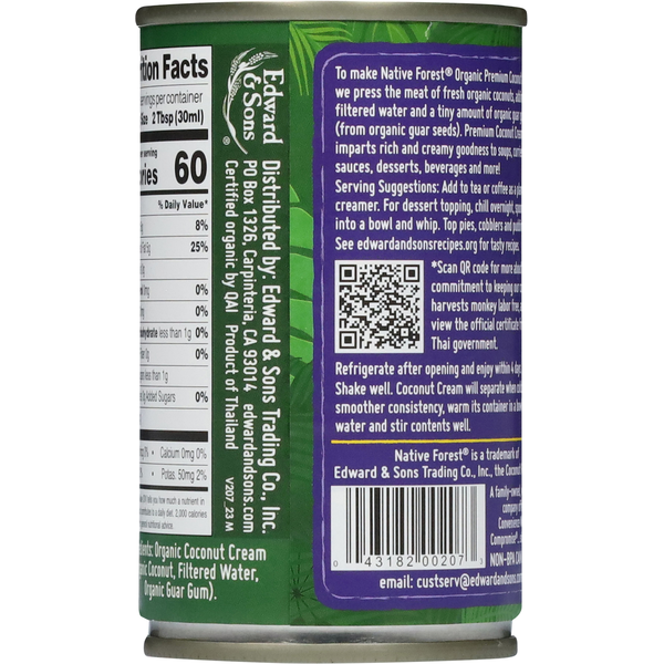 Native Forest Organic Premium Unsweetened Coconut Cream