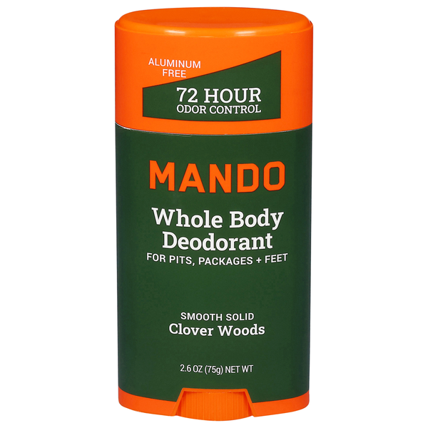 Mando Deodorant, Whole Body, Clover Woods, Smooth Solid