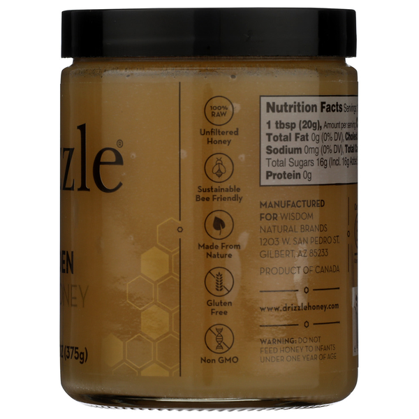 Drizzle Everyday Honey, Golden Raw Honey 13.