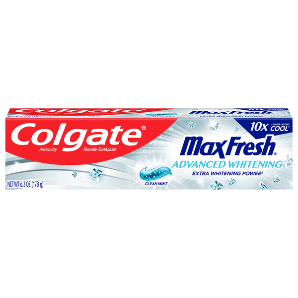 Colgate Advanced Whitening Fluoride Anticavity Clean Mint Toothpaste
