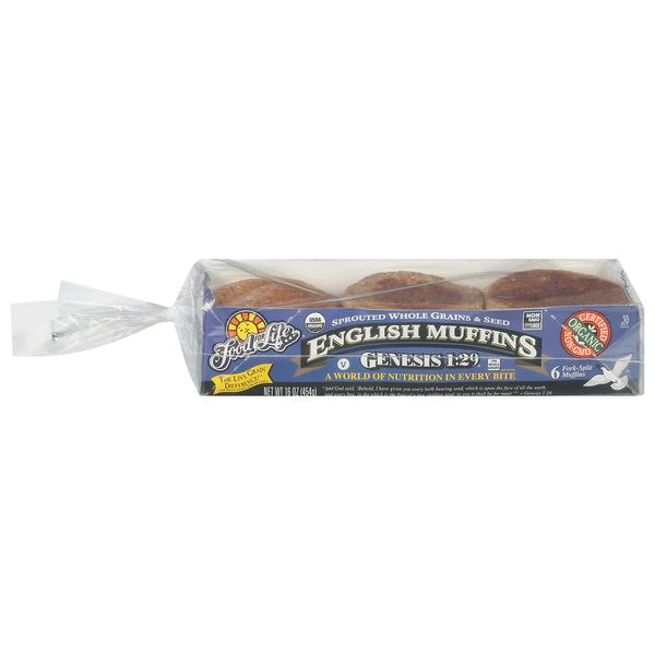 Food for Life English Muffins, Whole Grain & Seed, Sprouted