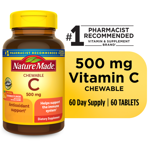 Nature Made Chewable Vitamin C 500 mg Tablets