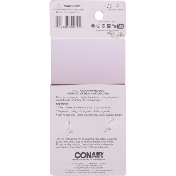 Conair Barber Shears, 6.5"